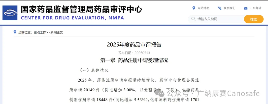 广纳康赛关注｜CDE发布《2025年度药品审评报告》：创新药获批76个创历史新高，审评质效双升
